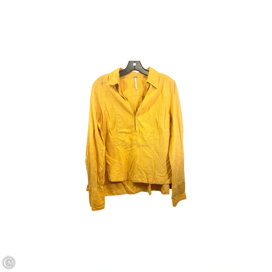Top Long Sleeve By Free People In Yellow, Size: M
