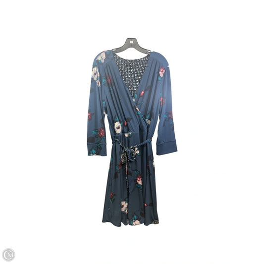 Dress Casual Midi By White House Black Market In Floral Print, Size: Xl