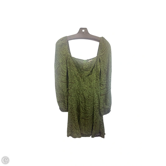 Dress Casual Midi By Reformation In Black & Green, Size: 4