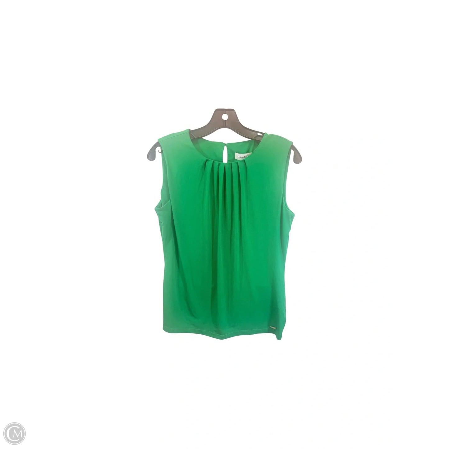 Top Sleeveless By Calvin Klein In Green, Size: S