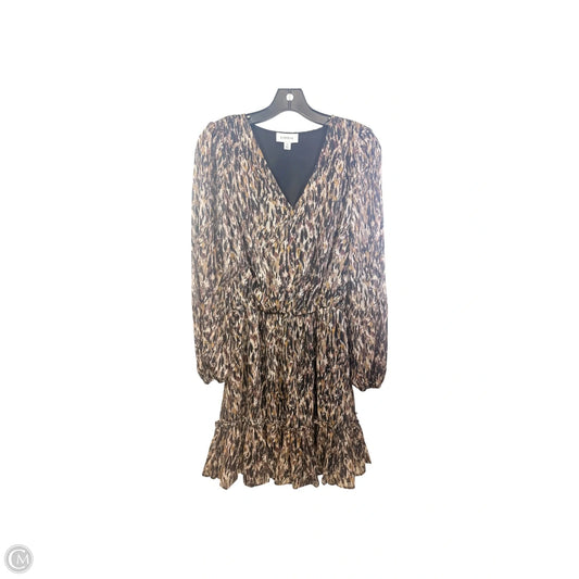Dress Casual Midi By Evereve In Black & Brown, Size: Xs