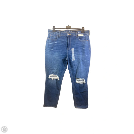 Jeans Straight By Old Navy In Blue Denim, Size: 14