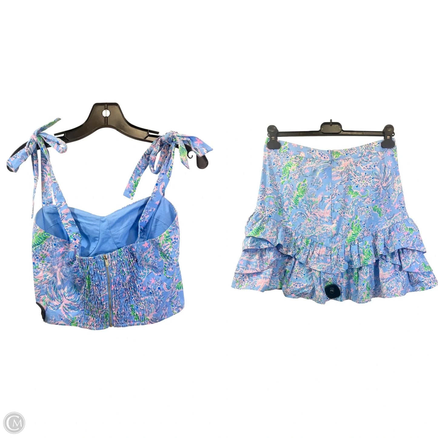Skirt Designer By Lilly Pulitzer In Blue & Pink, Size: 6
