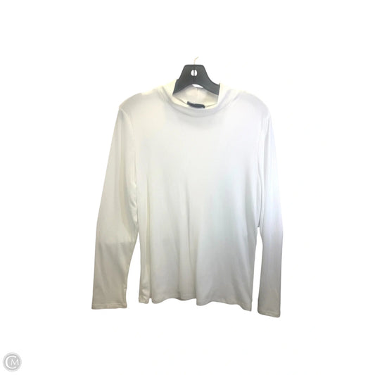 Top Long Sleeve By Express In White, Size: L