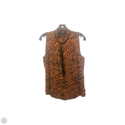 Top Sleeveless By White House Black Market In Animal Print, Size: S