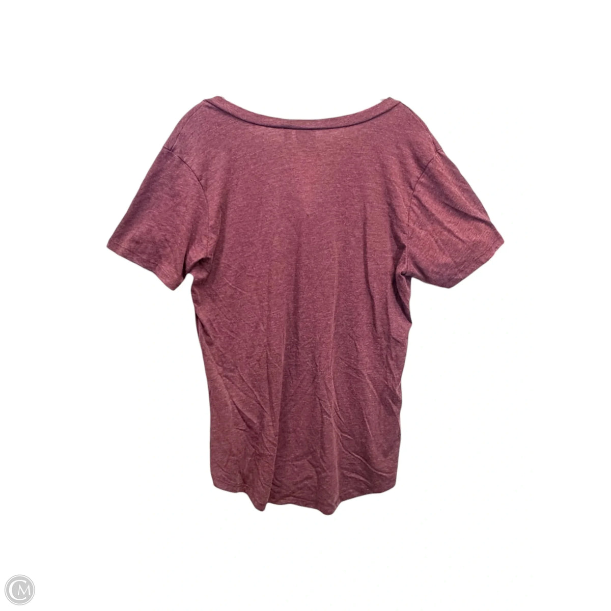 Top Short Sleeve Basic By White Crow In Maroon, Size: L