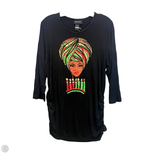 Top Short Sleeve Basic By Ashro In Multi-colored, Size: Xl