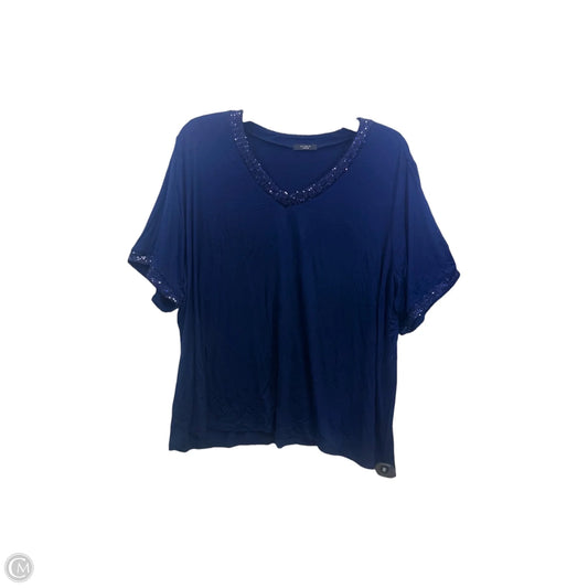 Top Short Sleeve By Clothes Mentor In Blue, Size: 3x