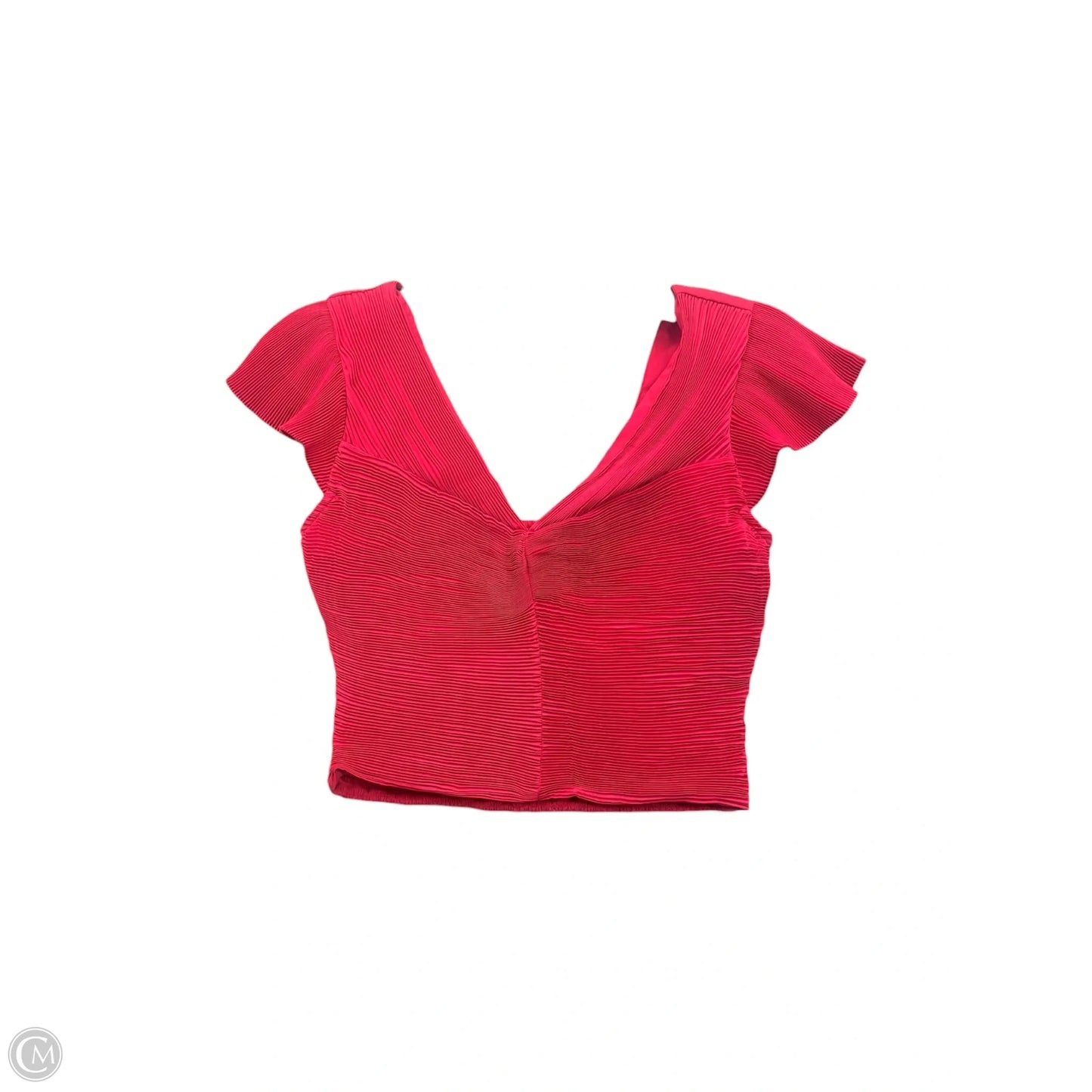 Top Short Sleeve By Express In Pink, Size: M
