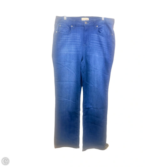 Jeans Straight By Molly Isadora In Blue Denim, Size: 18