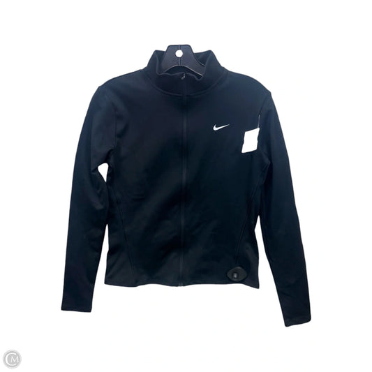 Athletic Top Long Sleeve Crewneck By Nike Apparel In Black, Size: L