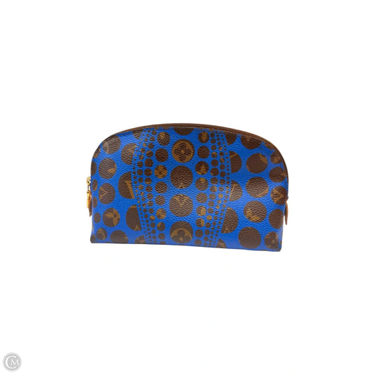 Collab with YAYOI CUSAMA PUMPKIN DOT Makeup Bag Luxury Designer By Louis Vuitton, Size: Medium