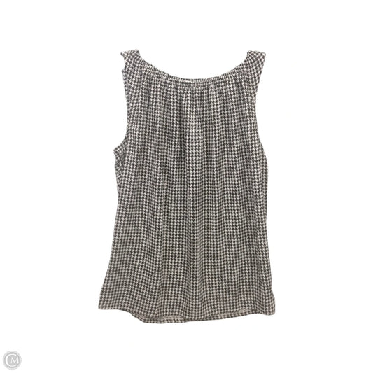 Top Sleeveless By Loft In Black & Cream, Size: M