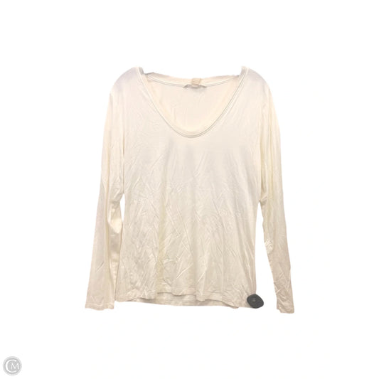 Top Long Sleeve Basic By Banana Republic In Beige, Size: L