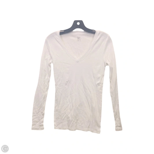 Top Long Sleeve Basic By Gap In White, Size: S