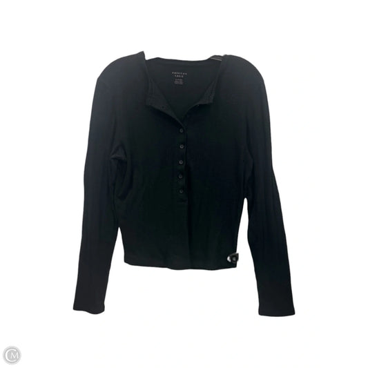 Top Long Sleeve By American Eagle In Black, Size: Xl