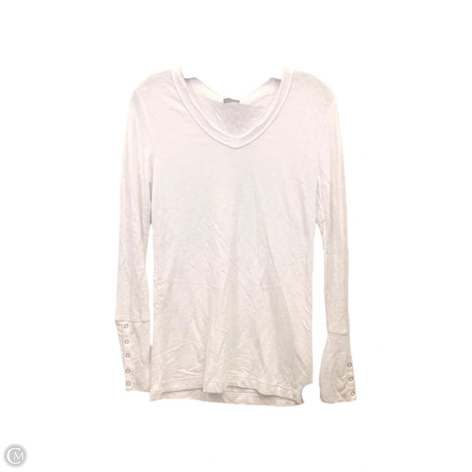 Top Long Sleeve By Braeve In White, Size: M