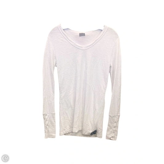 Top Long Sleeve By Braeve In White, Size: S