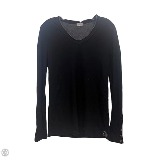 Top Long Sleeve By Braeve In Black, Size: M