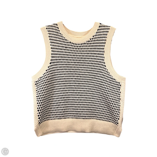 Vest Sweater By Varley In Black & Cream, Size: S
