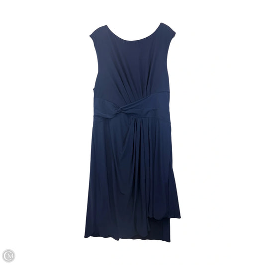 Dress Casual Midi By Adrianna Papell In Blue, Size: 2x