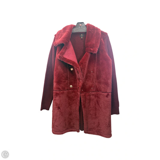 Jacket Faux Fur & Sherpa By 12th Tribe In Maroon, Size: S