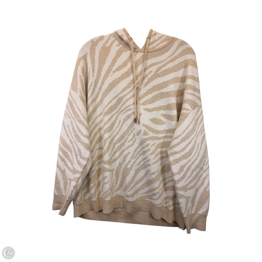 Sweater By Chicos In Tan & White, Size: Xl