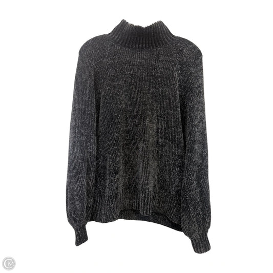 Sweater By Loft In Black & Grey, Size: S
