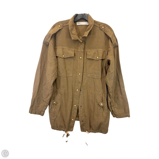 Jacket Denim By Zara In Brown, Size: S