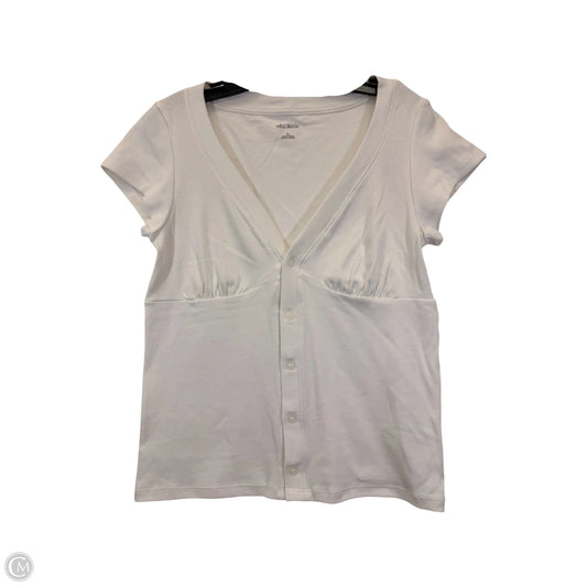 Top Short Sleeve Basic By Wild Fable In White, Size: Xl