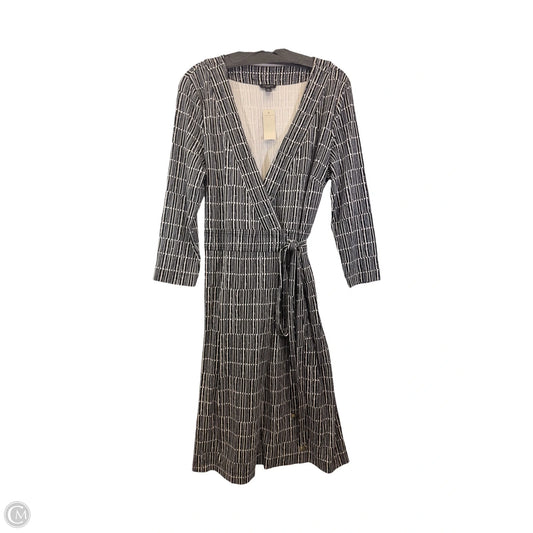 Dress Casual Midi By Ann Taylor In Black & Cream, Size: Xl