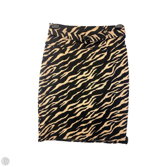 Skirt Midi By Grace In Black & Tan, Size: Xl
