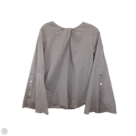 Top Long Sleeve By Lauren By Ralph Lauren In Purple & White, Size: M