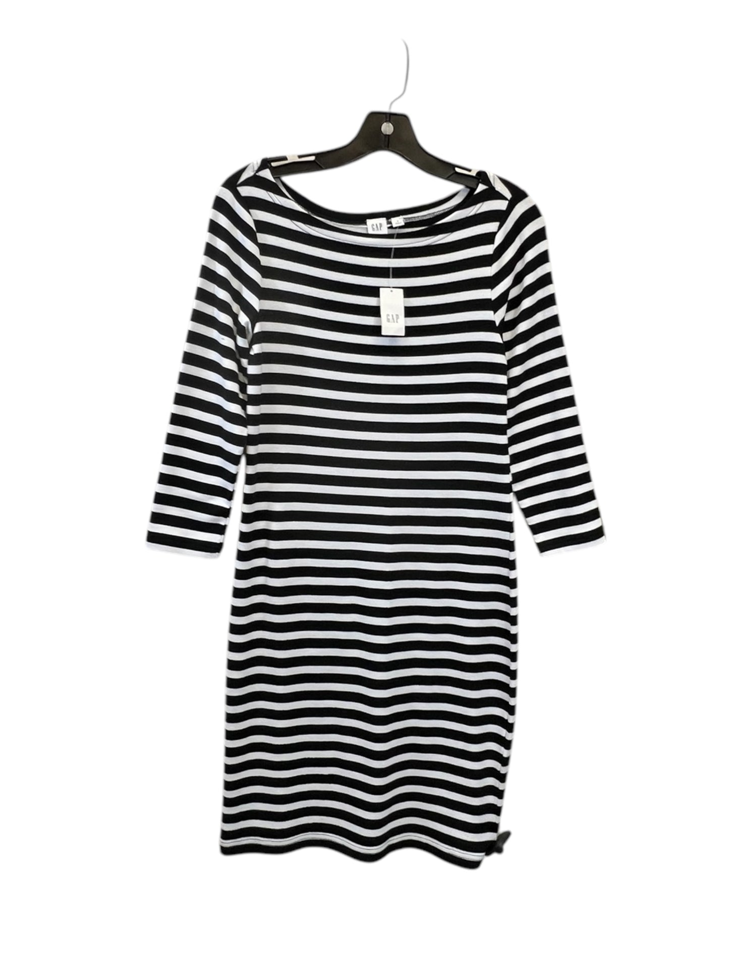 Dress Casual Midi By Gap In Black White, Size: S