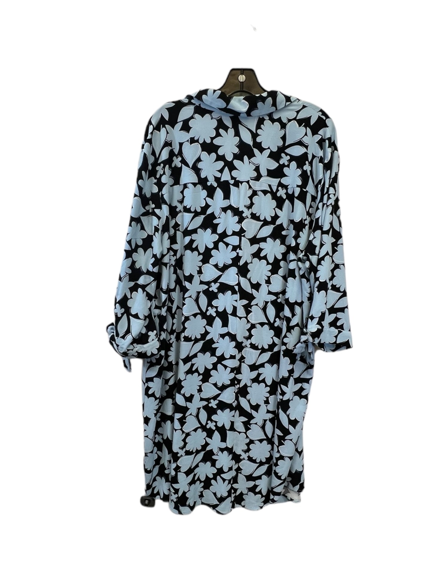 Dress Casual Midi By Eloquii In Black Floral, Size: 2x