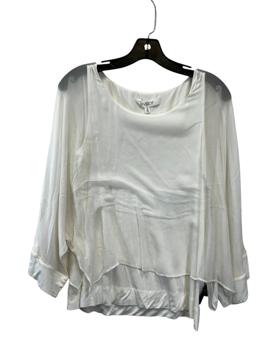 Top 3/4 Sleeve By Clothes Mentor In Cream, Size: S