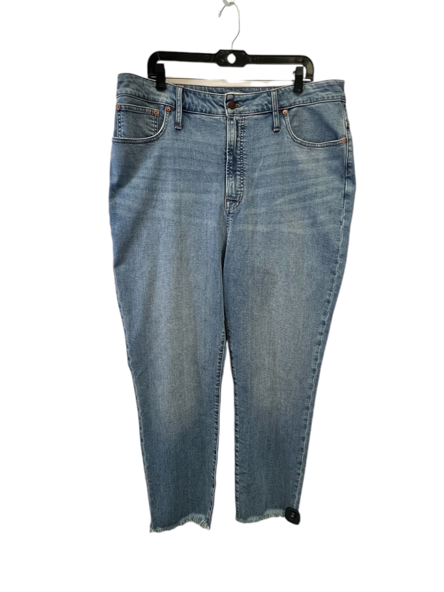 Jeans Straight By Madewell In Blue Denim, Size: 12