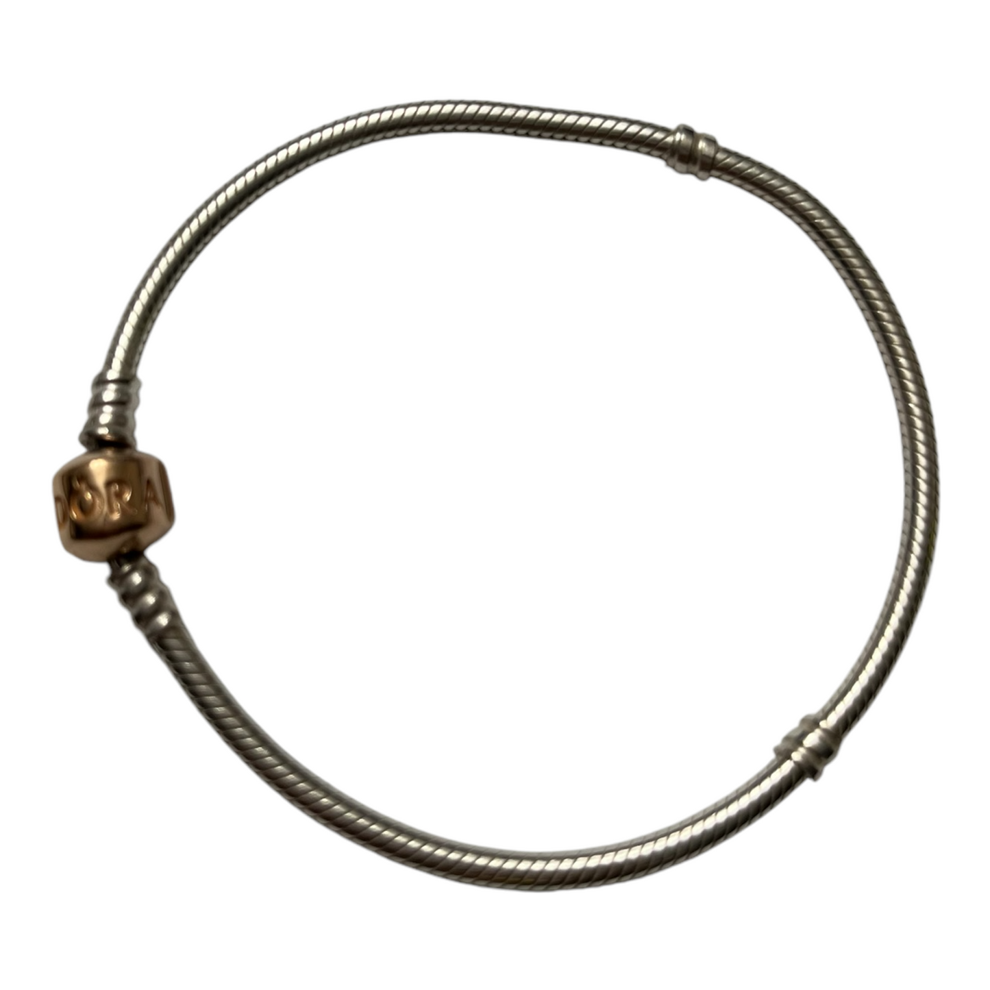 Rose Gold and Silver Snake Bracelet Chain By Pandora