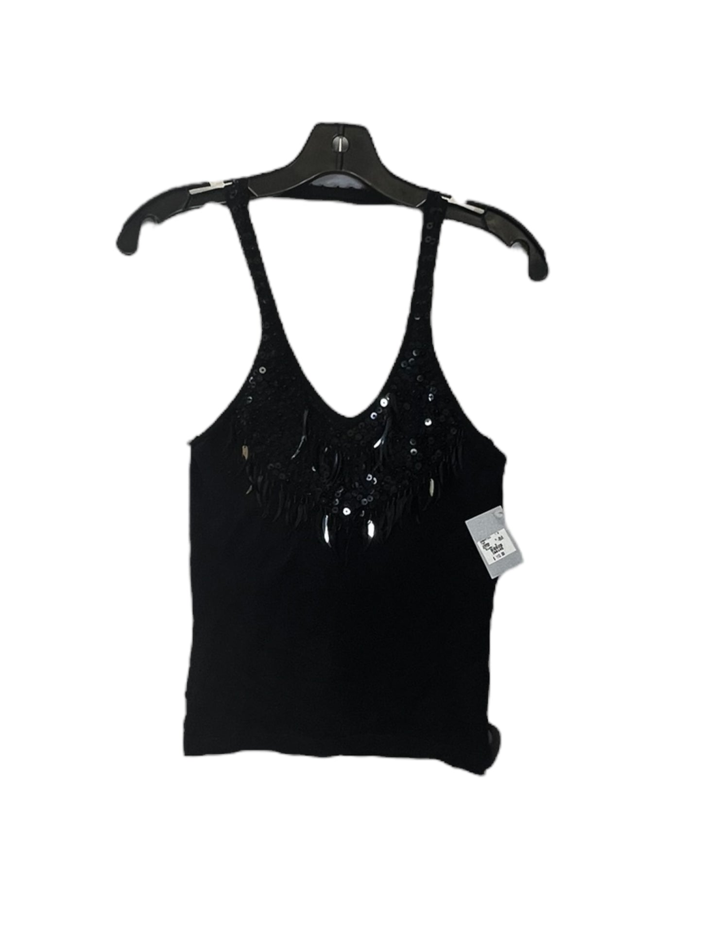 Black Top Sleeveless Designer Cmb, Size S