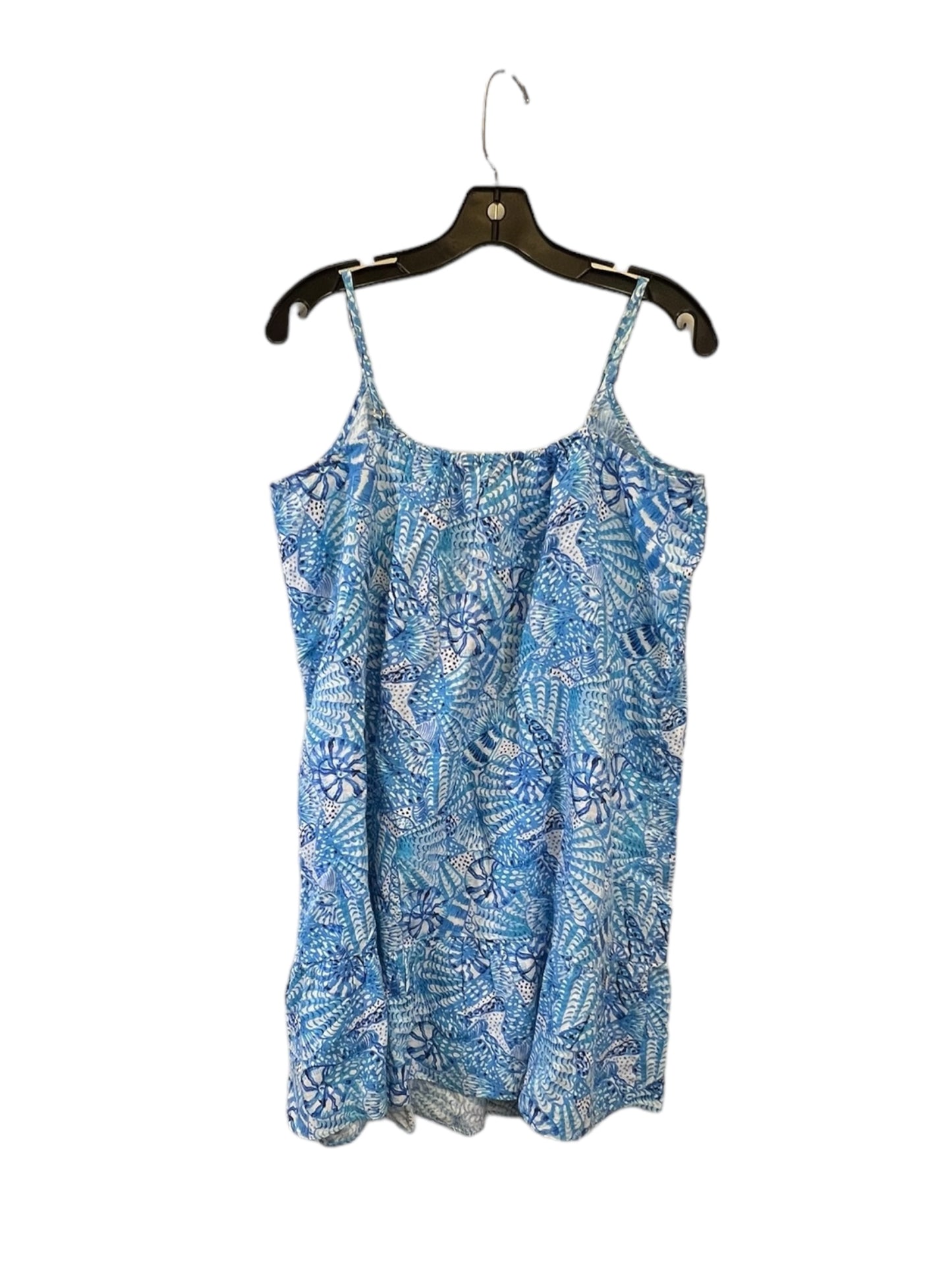 Dress Casual Midi By Lilly Pulitzer In Blue & White, Size: L