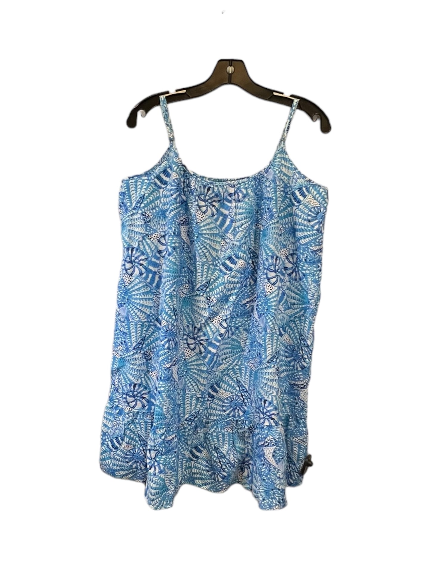 Dress Casual Midi By Lilly Pulitzer In Blue & White, Size: L