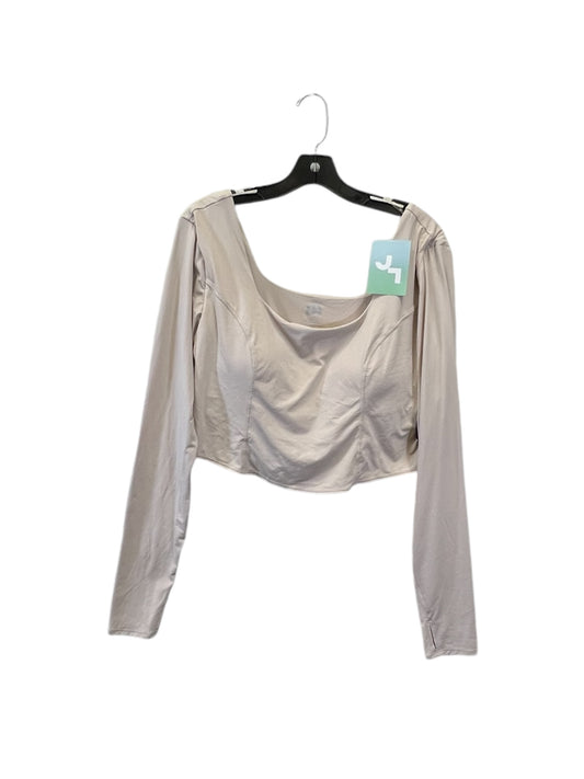 Top Long Sleeve By Joy Lab In Tan, Size: Xxl