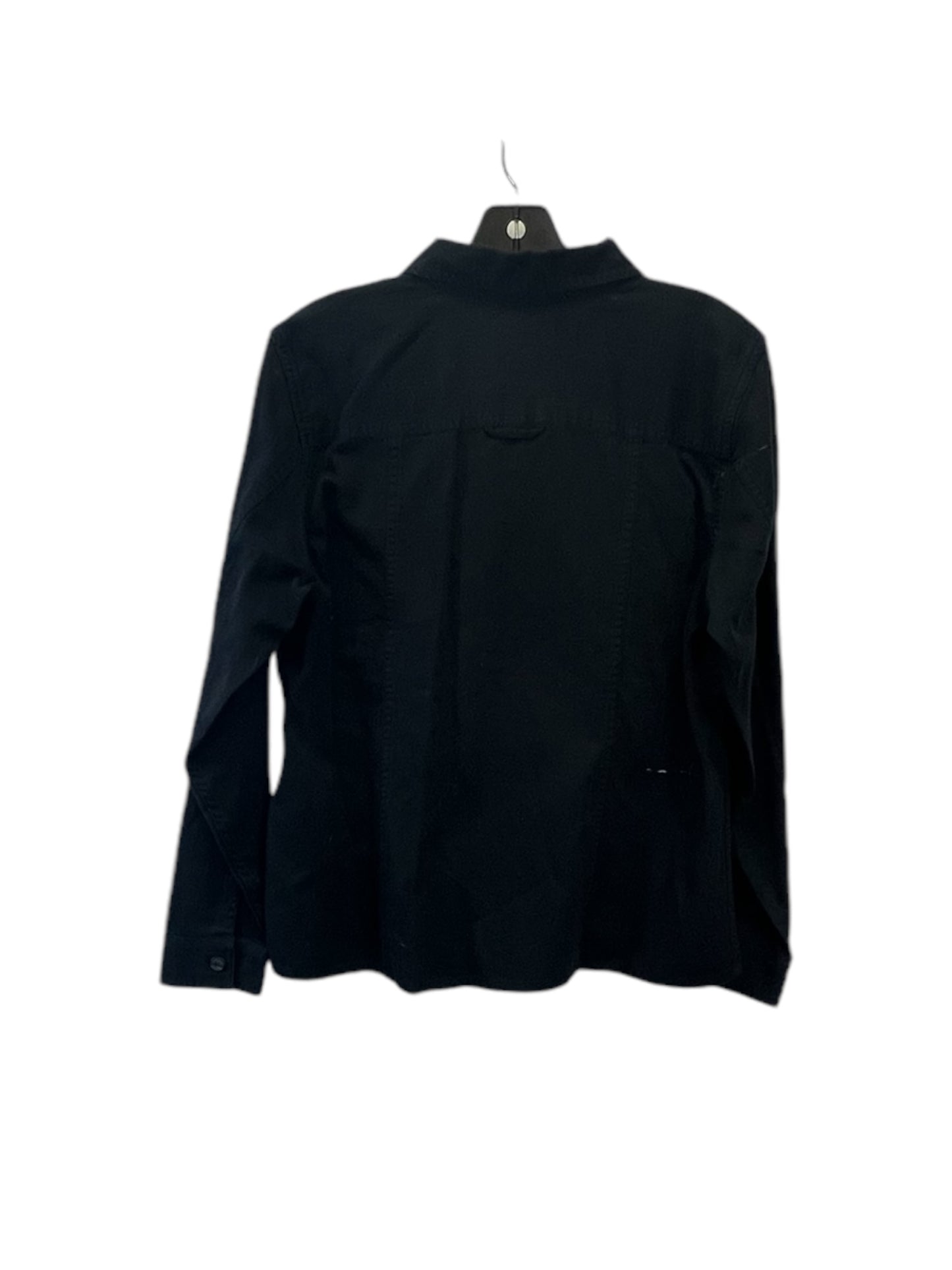 Top Long Sleeve By Christopher And Banks In Black Denim, Size: M