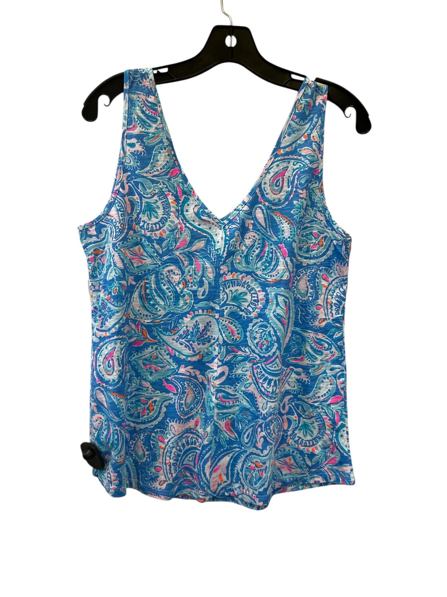 Top Sleeveless By Lilly Pulitzer In Blue & Pink, Size: M