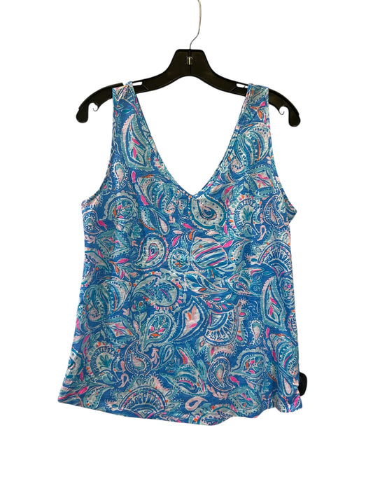 Top Sleeveless By Lilly Pulitzer In Blue & Pink, Size: M