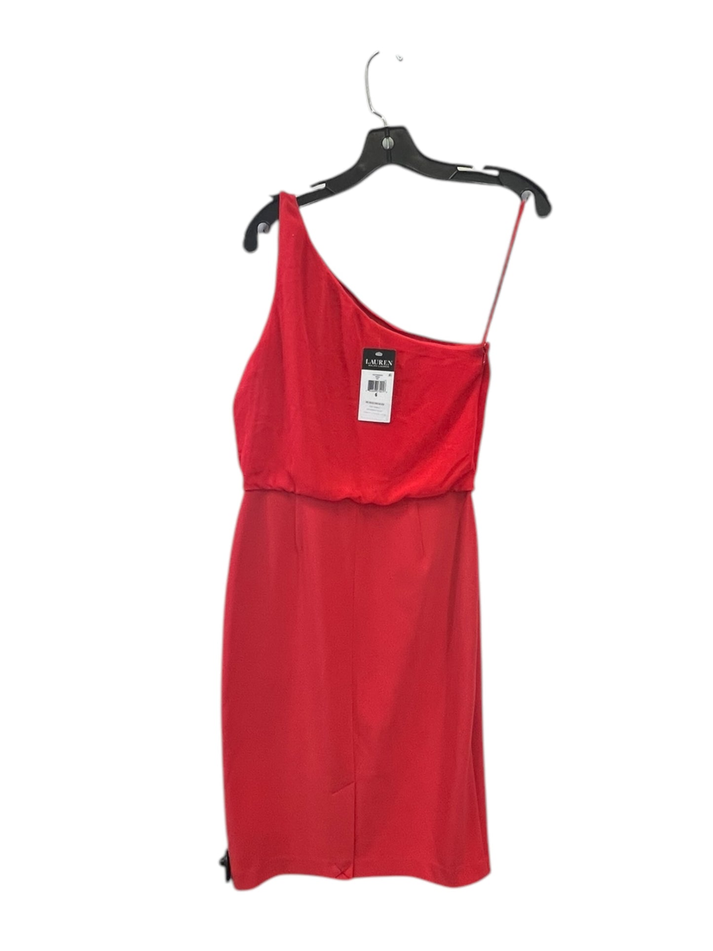 Dress Casual Midi By Lauren By Ralph Lauren In Red, Size: S