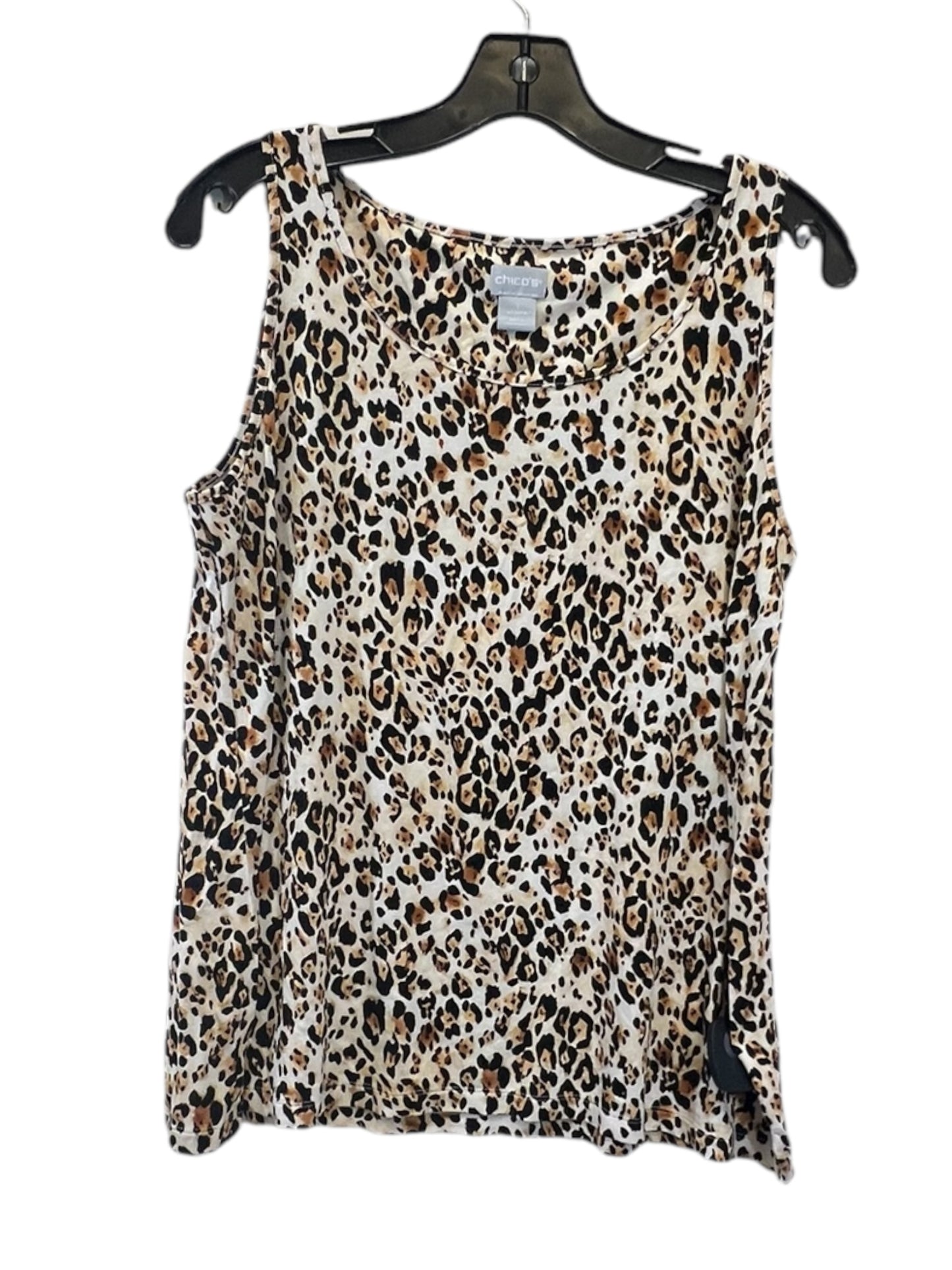 Top Sleeveless By Chicos In Animal Print, Size: S