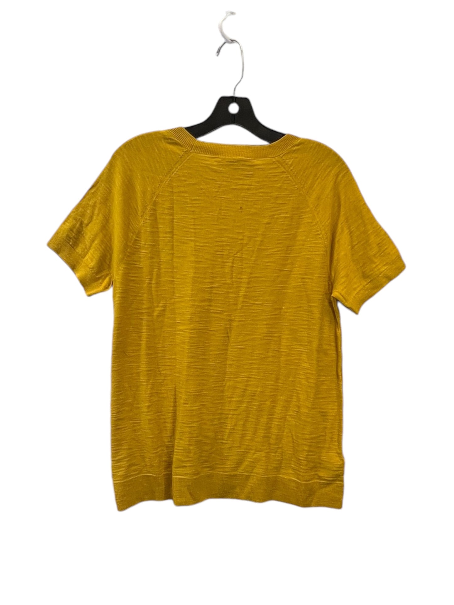 Top Short Sleeve By Loft In Yellow, Size: M