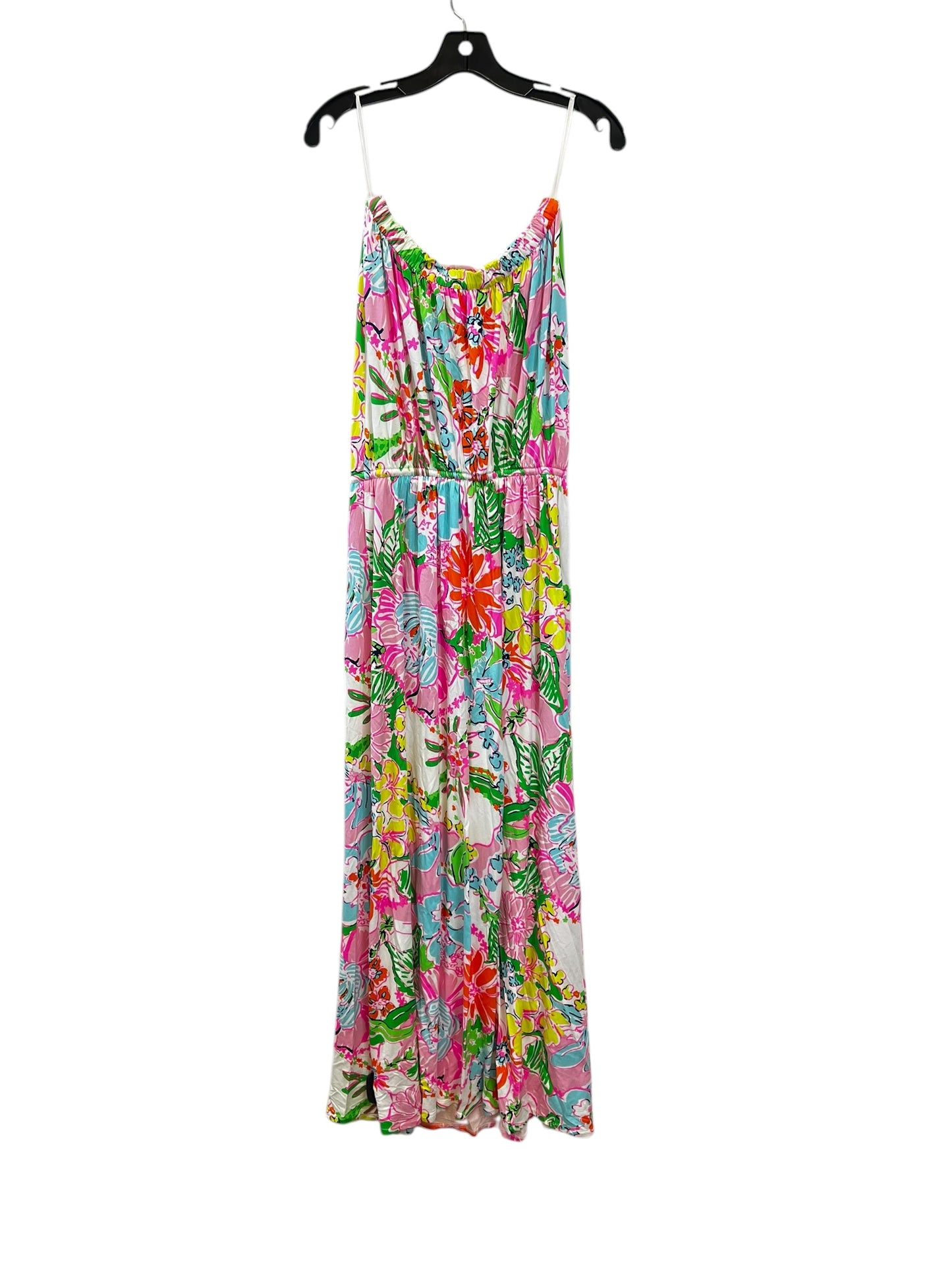 Dress Casual Maxi By Lilly Pulitzer In Green & Pink, Size: Xxl