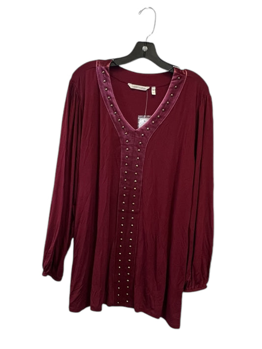 Top Long Sleeve By Soft Surroundings In Red, Size: 1x